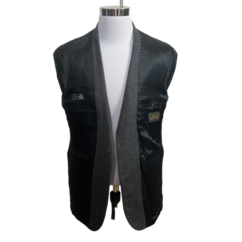 Vintage Ralph Lauren Chaps Herringbone Tweed‎ Blazer Mens 42 Woven in Canada